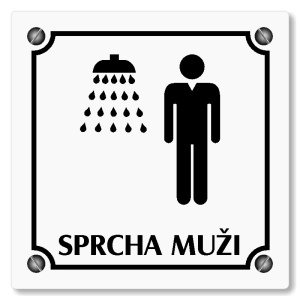 Sprcha muži, 80x80mm, bílá, Kansas